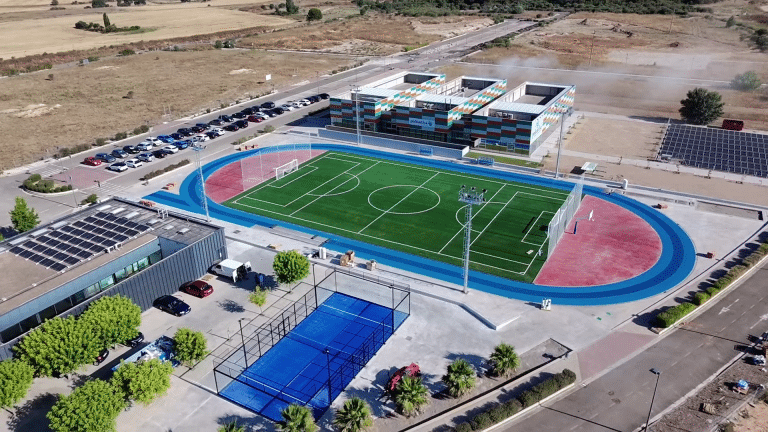 Vista aérea de las instalaciones deportivas del Sportech Podoactiva